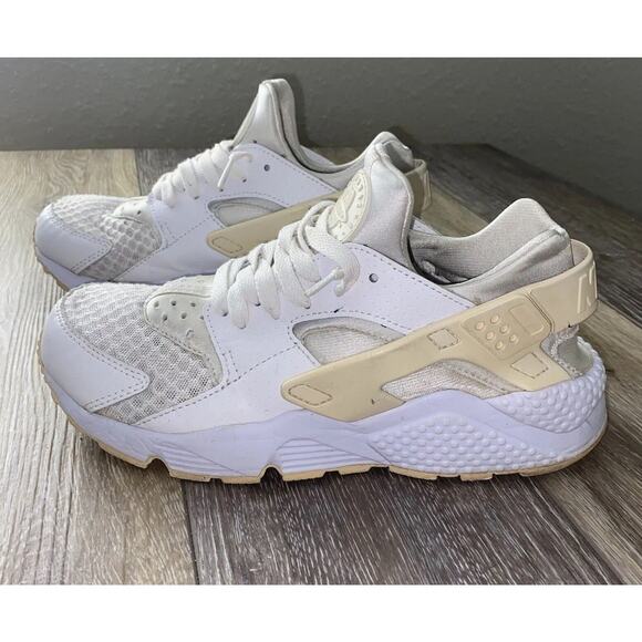 Nike Air Huarache Triple White 318429-111 Men’s US Size 8 Sneaker Shoes - Picture 5 of 10